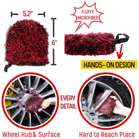 oesee tire detailing brush targeting lug nut cavities and textured rubber