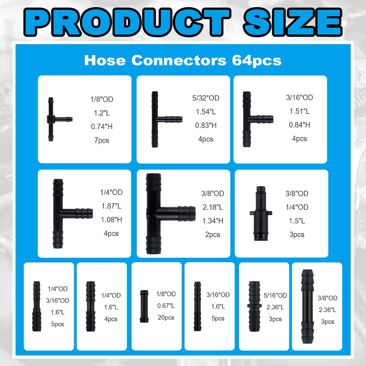OFBAND assorted connectors laid out to show variety and simplify part selection