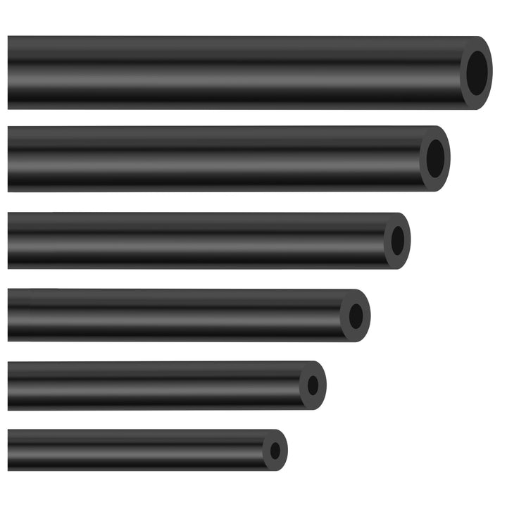 OFBAND front view of six silicone vacuum tubes showing kit contents and benefit of full-size lengths