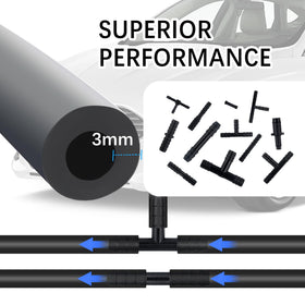 OFBAND cut hose end detail showing 3mm wall thickness durability