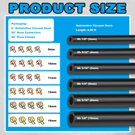 OFBAND six silicone hose rolls closeup showing size variety and flexible durability