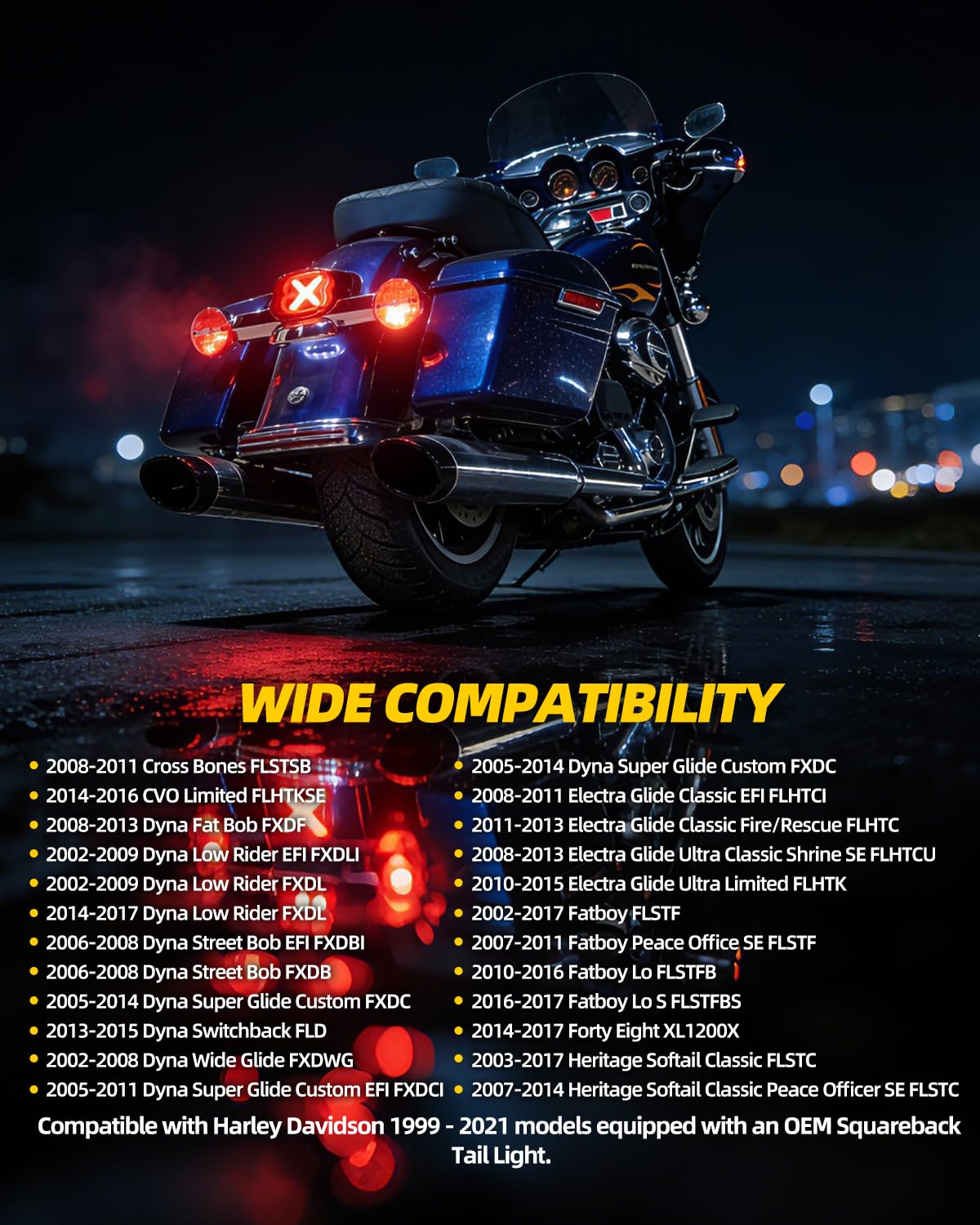 OFFROAD GAMERS lifestyle image of rider with upgraded X-style tail light improving road presence