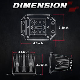 OFFROADTOWN side profile focusing on die-cast aluminum cooling fins for durability