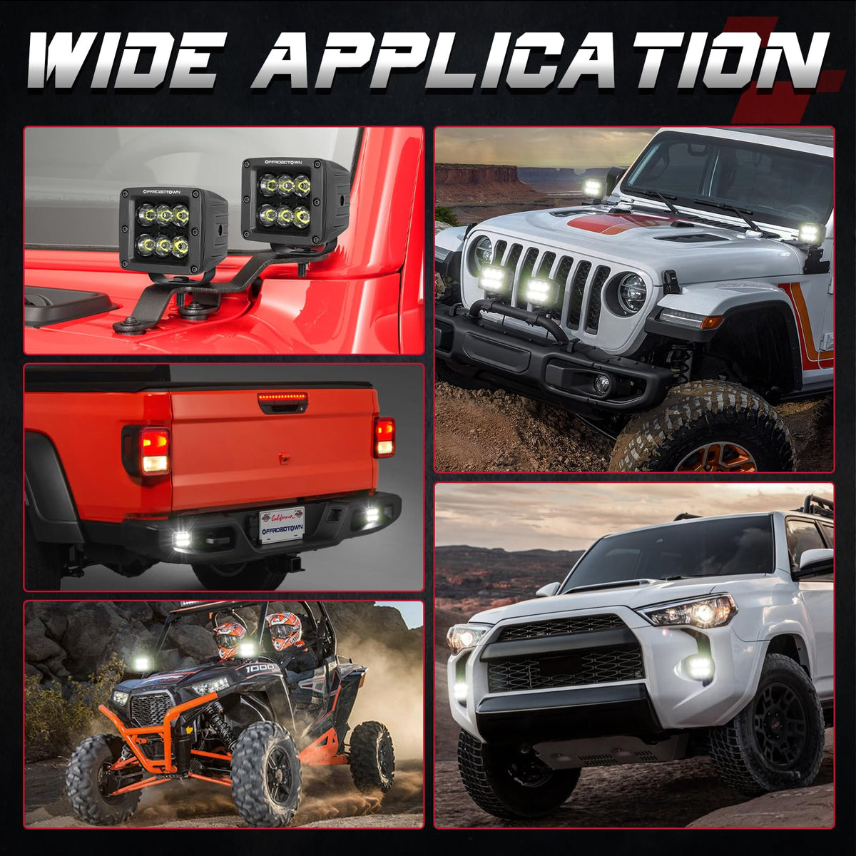 OFFROADTOWN cube held in hand illustrating compact size and versatile mounting benefit