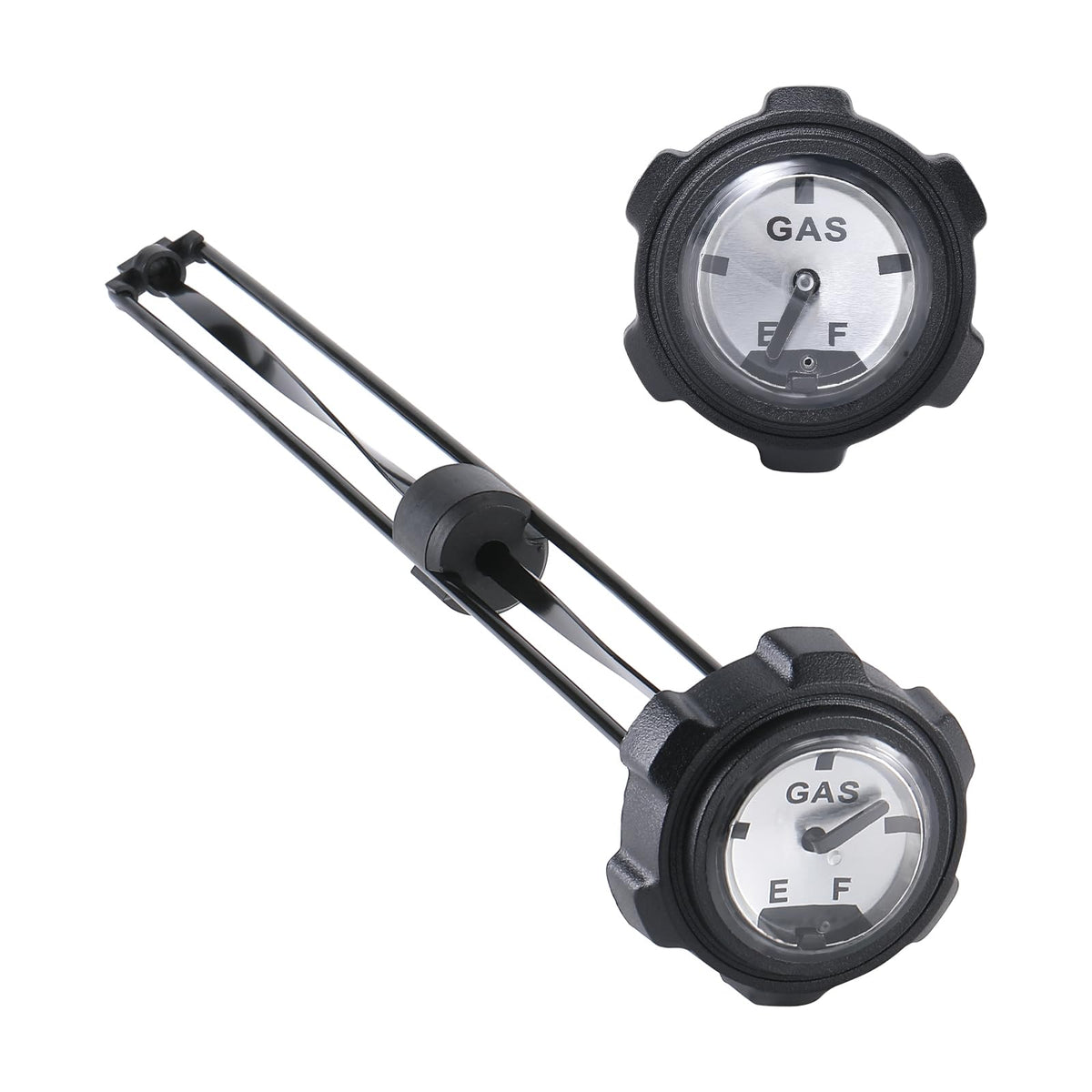 OFIG gas cap front view showing gauge and easy-read display benefit
