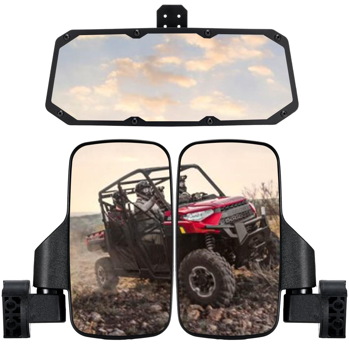 OFIG front view of mirror set showing complete kit and easy install benefit