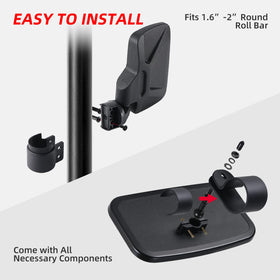OFIG side mirror folded in to avoid obstacles and protect mirror during tight trail navigation