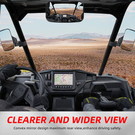 OFIG side mirror close-up highlighting breakaway hinge and durable housing for impact resilience