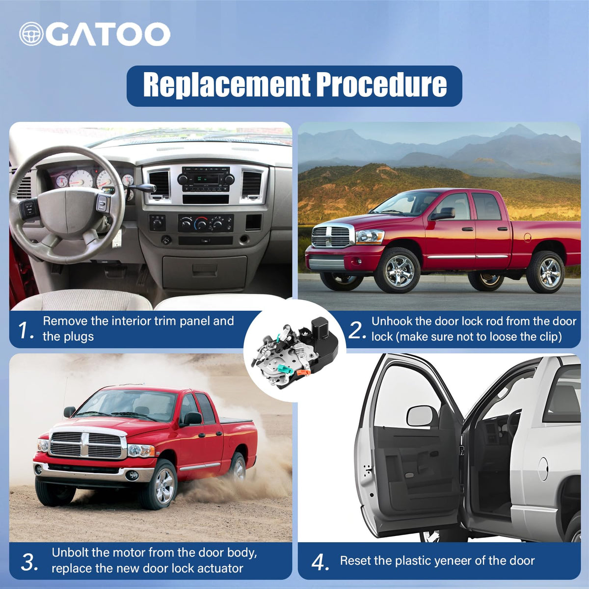 OGATOO actuator in truck door lifestyle shot showing improved vehicle security