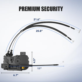 OGATOO actuator installed inside a Sonata door showing proper fit benefit