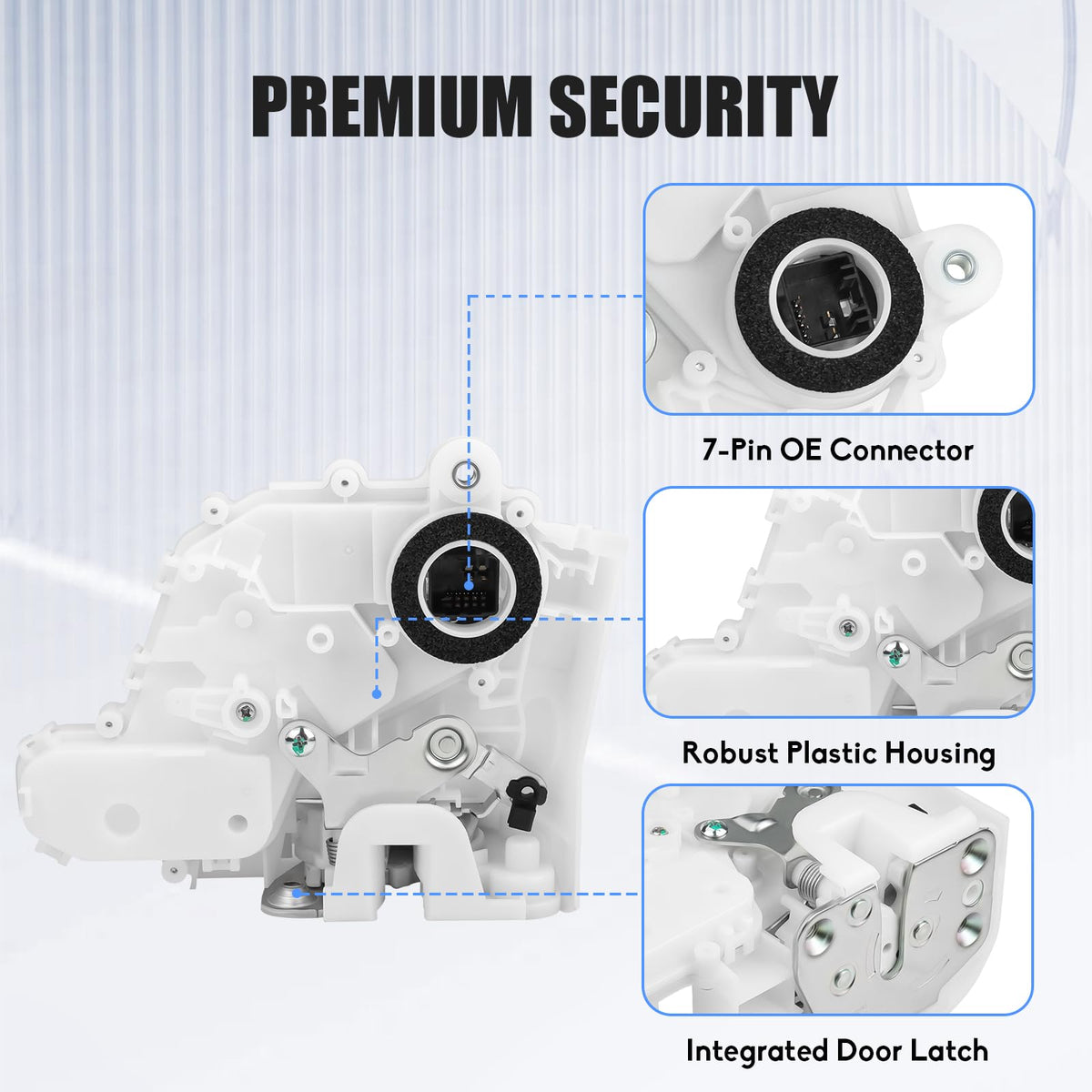 OGATOO actuator mounted inside door showing correct installation placement
