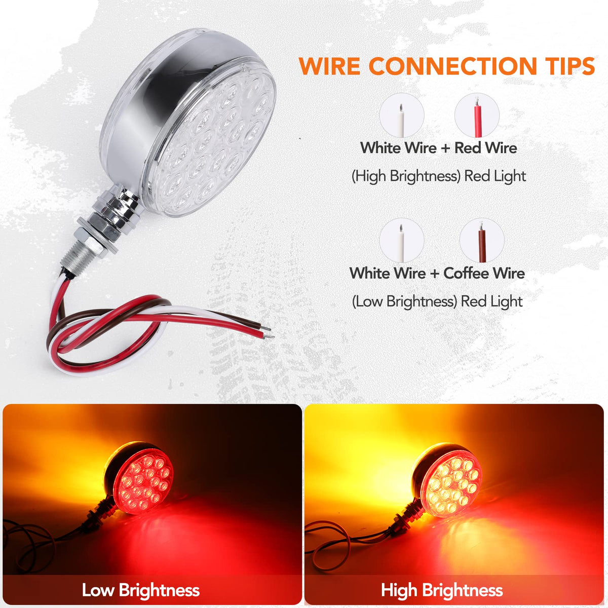 OGATOO three-conductor pigtail wiring showing easy 12V installation