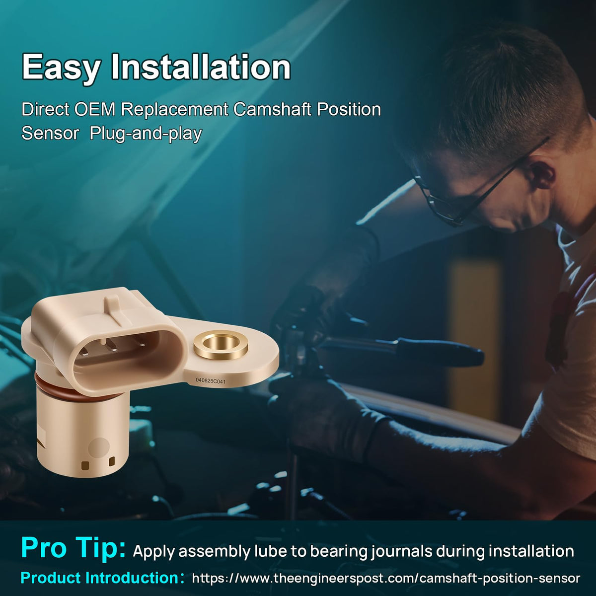 OGATOO sensor installed under hood demonstrating plug-and-play replacement benefit