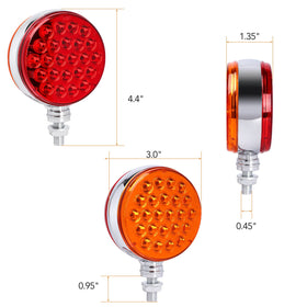 OGATOO close-up of 48 LED array demonstrating bright dual-color signaling advantage