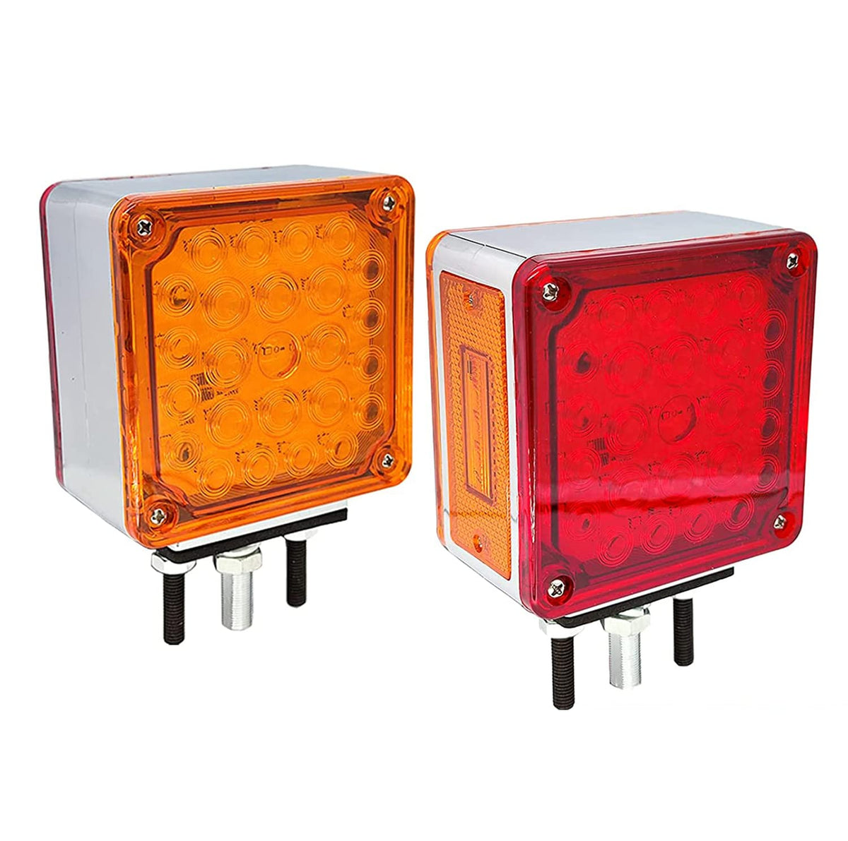 OGATOO front view of square pedestal light showing bright signal benefit