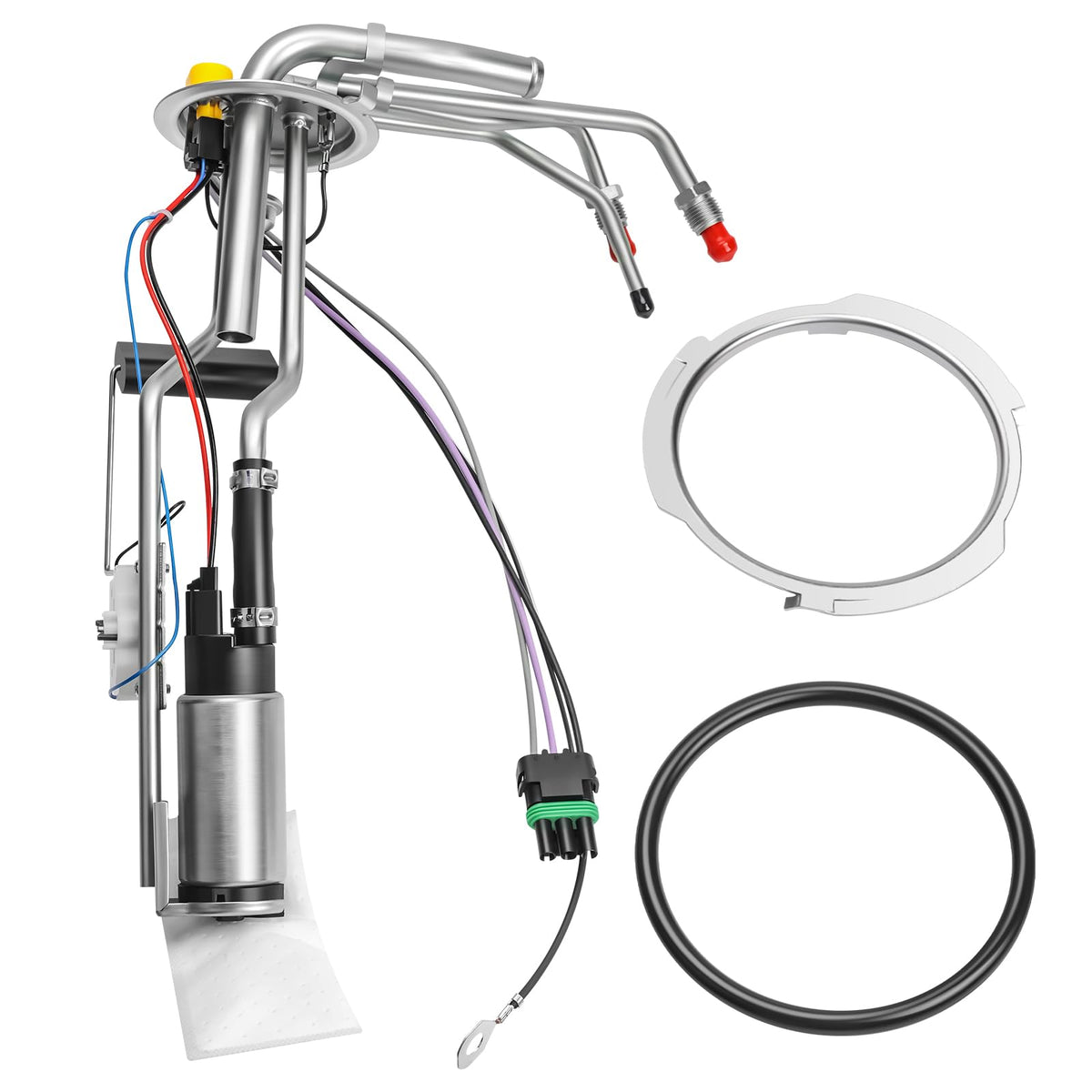 OGATOO fuel pump front view showing fit and mounting for easy replacement