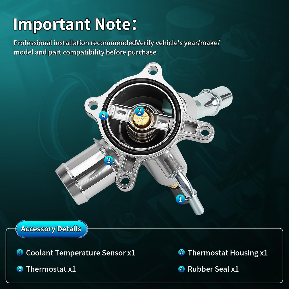 OGATOO installed on engine showing real-world fit, restores coolant flow and stability
