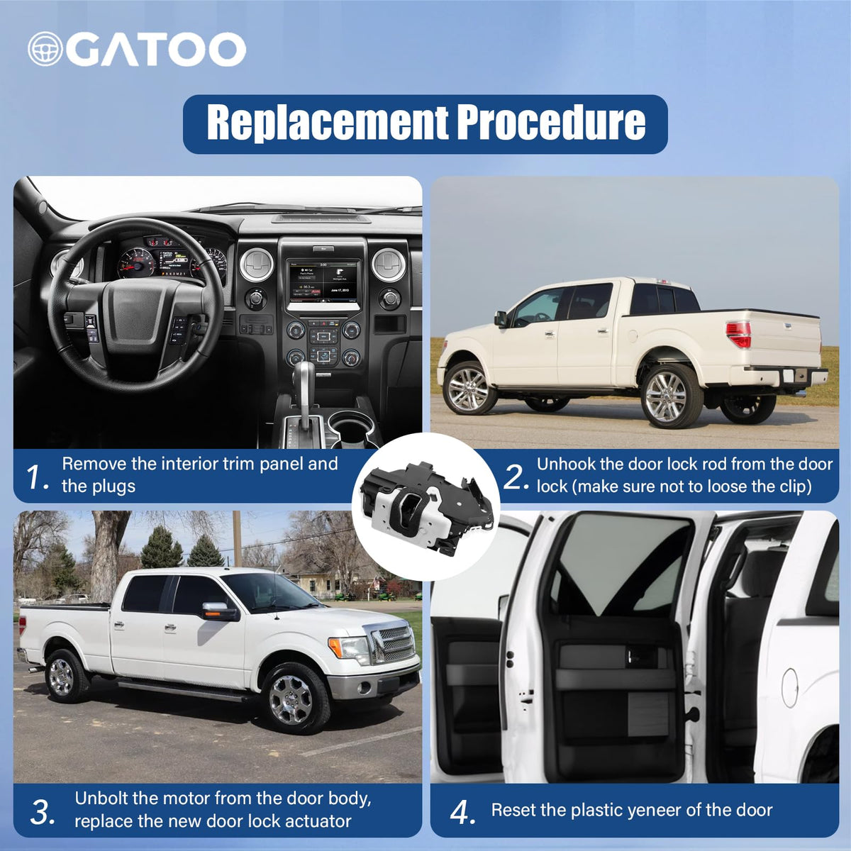 OGATOO packaged actuator and mounting hardware for convenient replacement kit