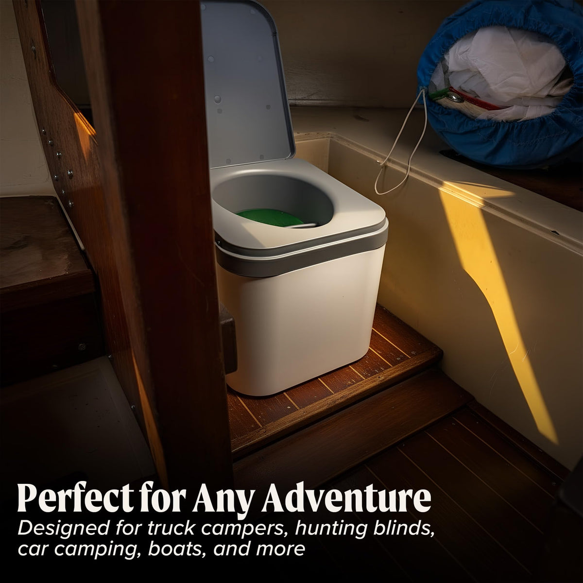 OGO NOMAD open top with 8-gallon bag fitted for fast clean-up