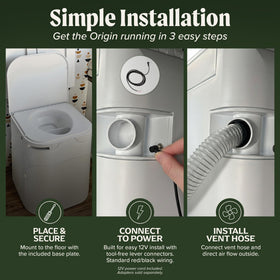 OGO close-up of 12V agitator mechanism for effortless mixing and odor control