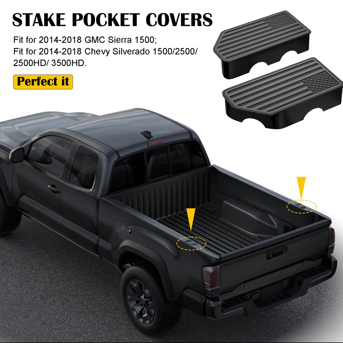 OGYE side profile of stake pocket cover demonstrating slim, gap-free fit and durability