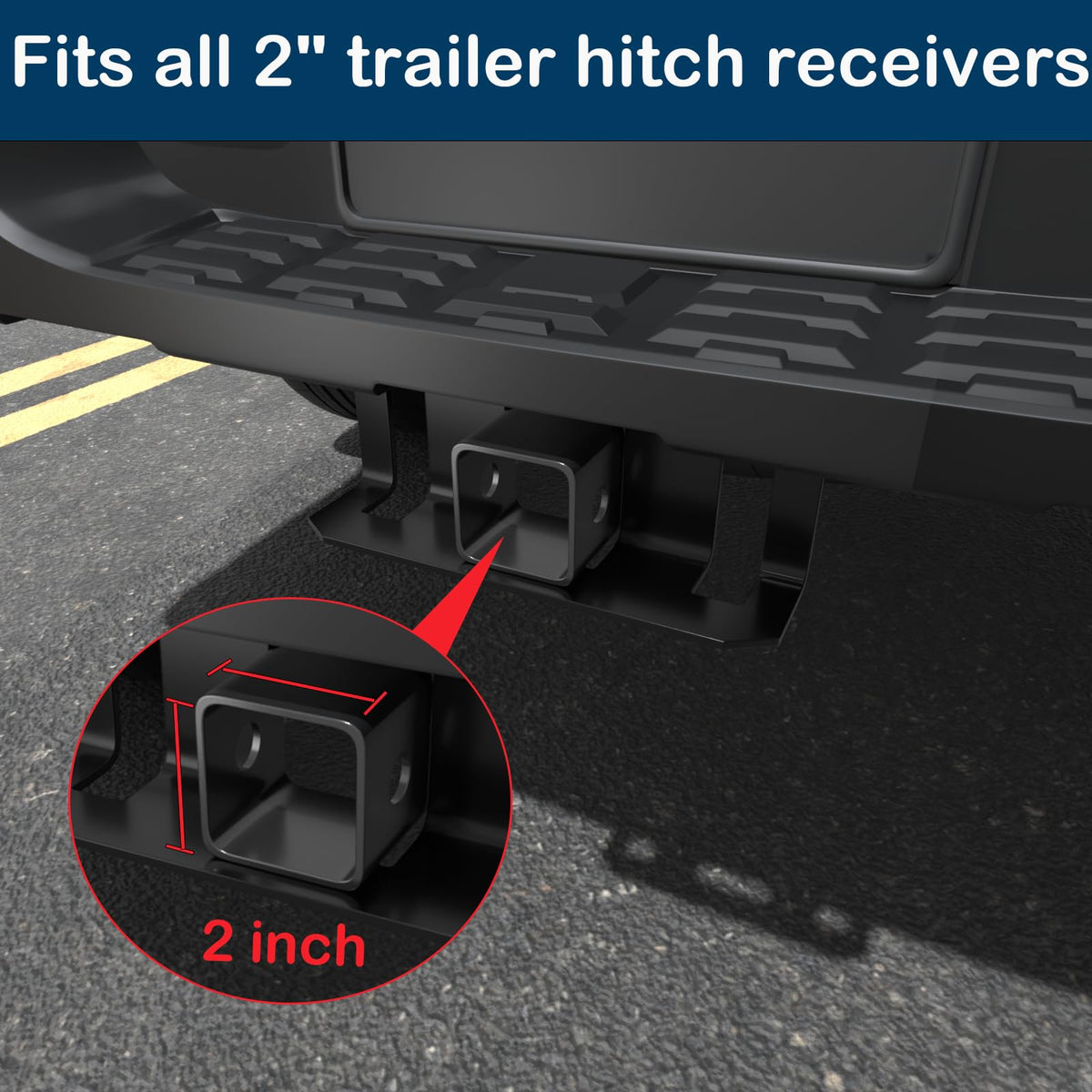 OGYE 5/8 inch hitch lock with two keys demonstrating theft protection