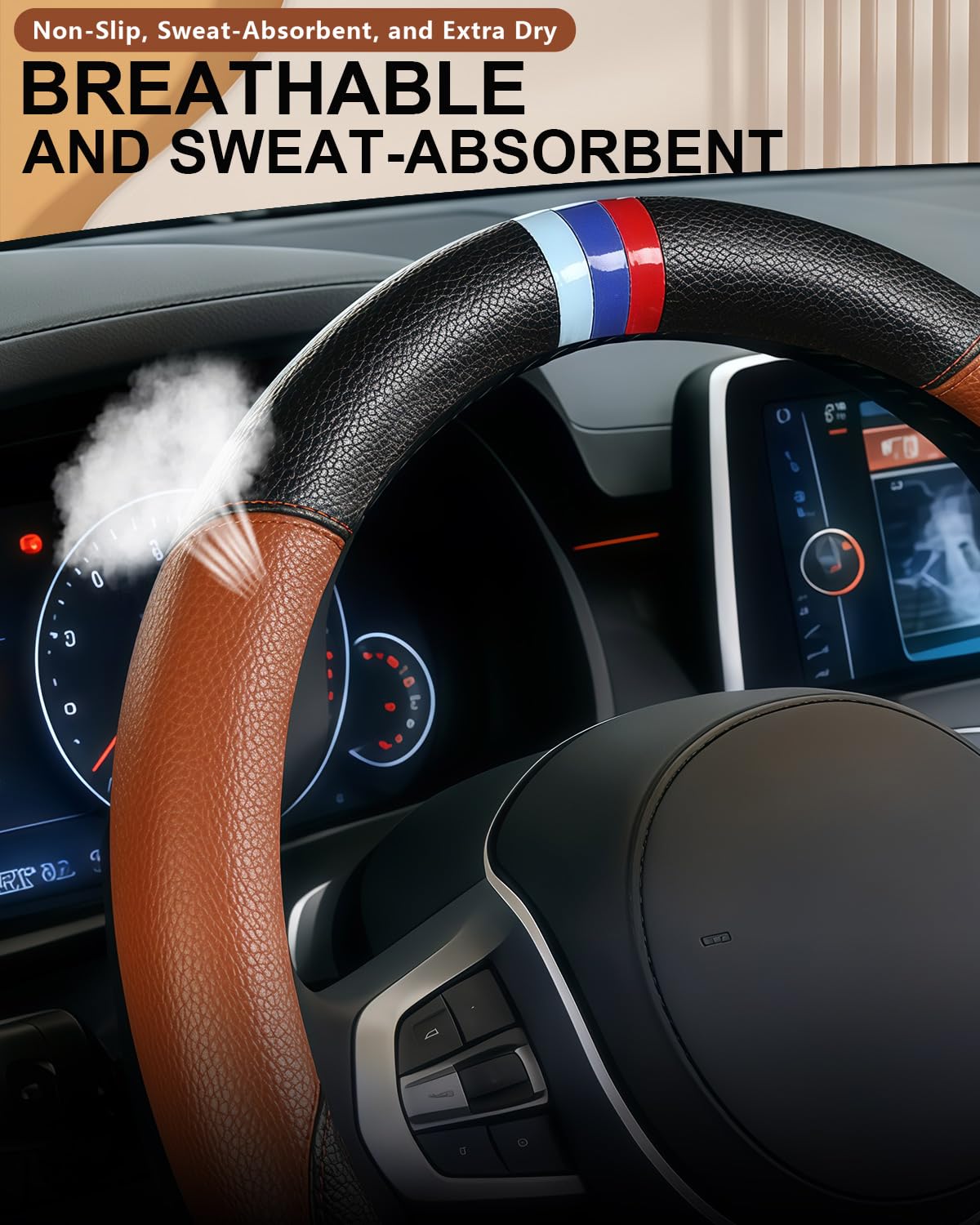 OHHMNKK leather surface texture detail providing soft touch and luxurious appearance