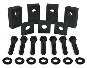 Ohio Diesel Parts front view of black aluminum rear seat recline kit showing fitment benefit