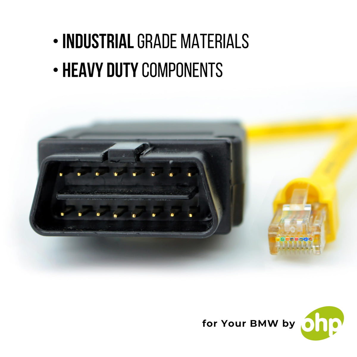 OHP ENET shielded cable texture highlighting reduced interference
