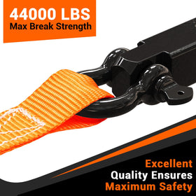 Ohuhu D-ring shackle installed on bumper providing a sturdy recovery point