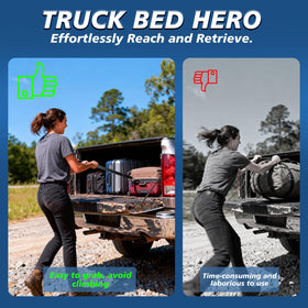 OHYV extended reach in use grabbing cargo across truck bed