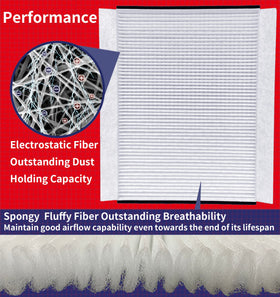 OIFILLIO close-up of electrostatic sponge fiber capturing dust for cleaner air