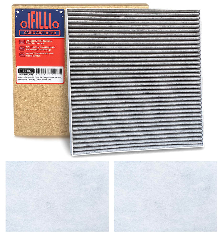 OIFILLIO front packaging showing FCA2302C and fitment benefits