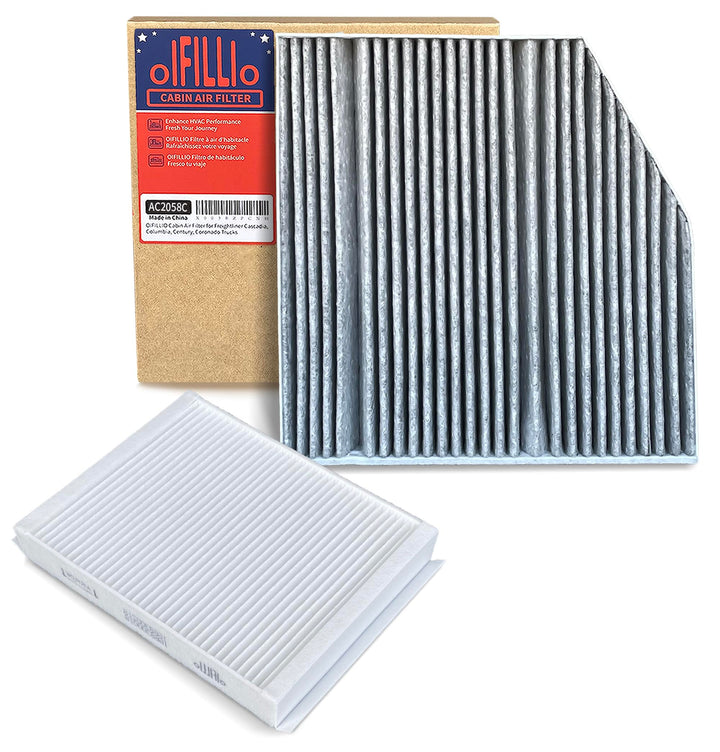 OIFILLIO front packaging showing both cabin filters and benefits