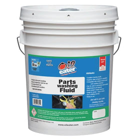 Oil Eater 5-gallon pail front view showing product and label benefits