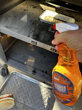 Oil Eater label and usage instructions close-up for product information