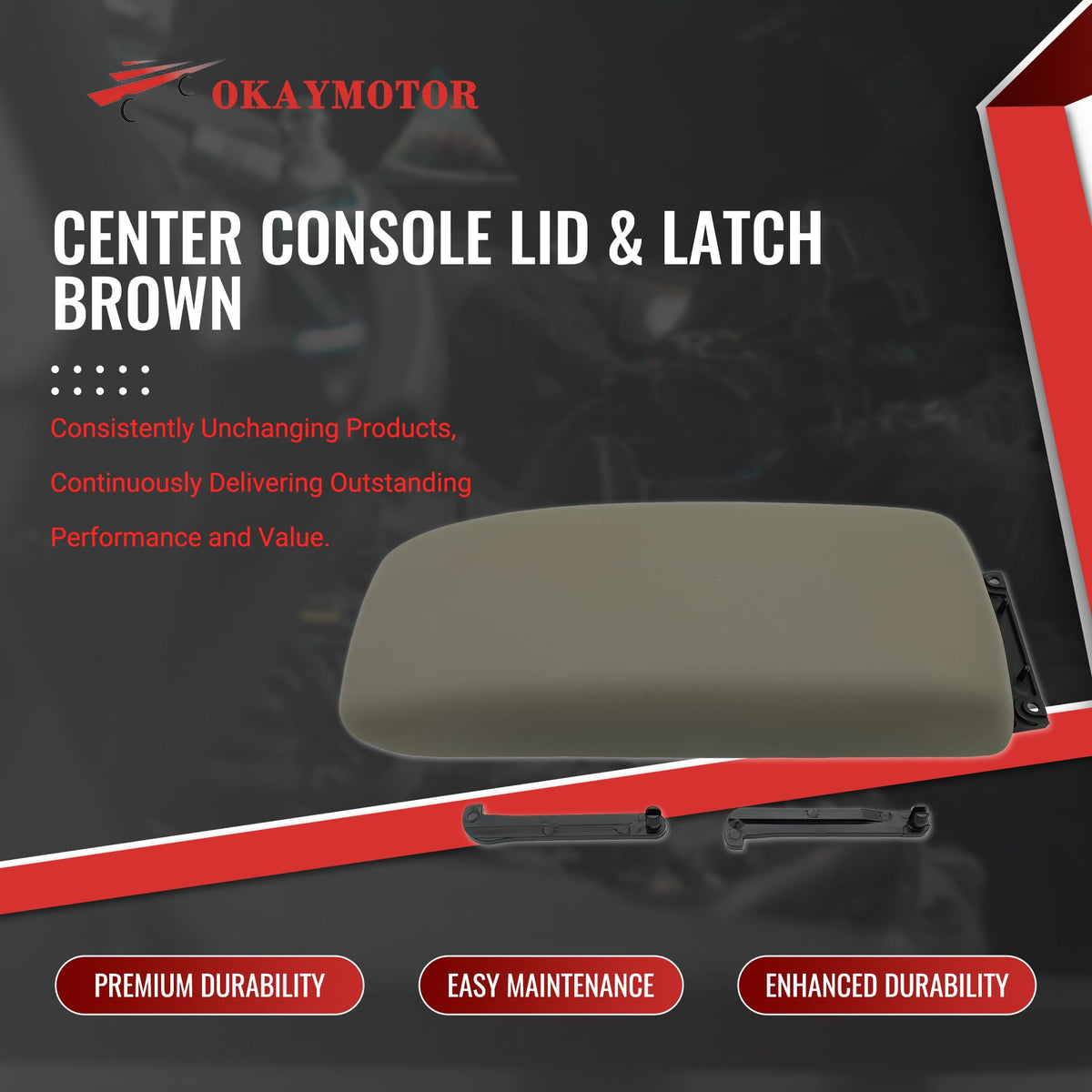 OKAY MOTOR in-vehicle installed view demonstrating restored console appearance