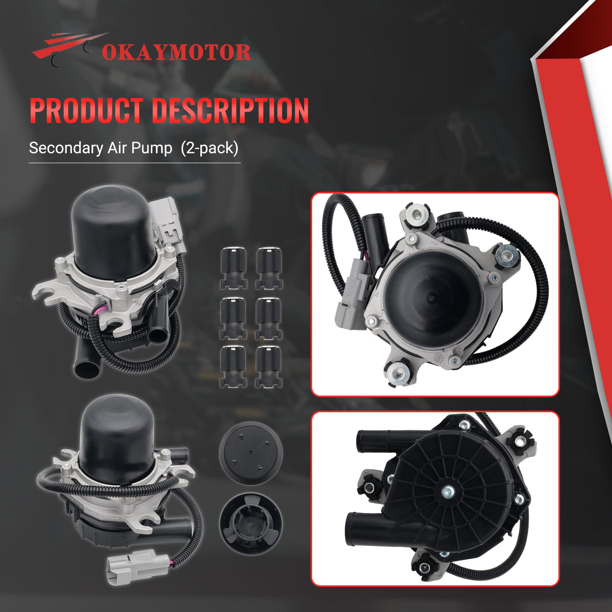 OKAY MOTOR pump installed under hood demonstrating straightforward fitment