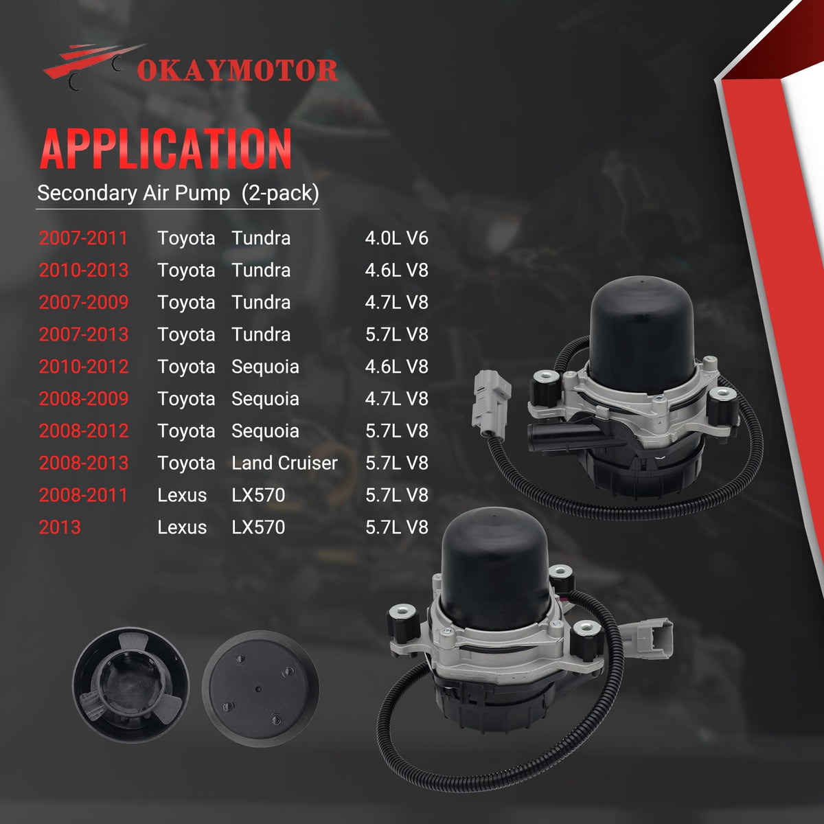 OKAY MOTOR detail of mounting bracket showing durable attachment points