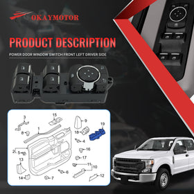 OKAY MOTOR switch with included removal tool demonstrating safe trim removal benefit