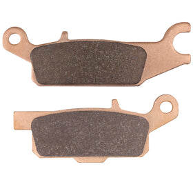 OKBA brake pad installed on Yamaha Grizzly front caliper demonstrating secure fit and reliable stopping