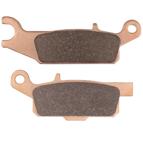 OKBA brake pad beside ruler showing exact dimensions for correct Yamaha Grizzly and Kodiak fitment