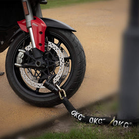 OKG chain stored in included bag ready for portable security use