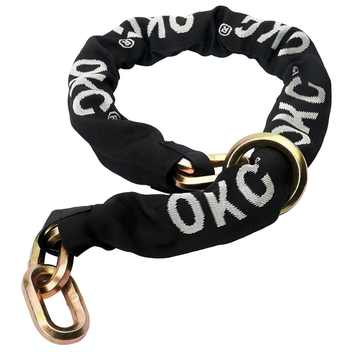OKG front view showing chain and carry bag for secure transport