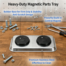 Okllen rubber-coated magnet base protecting surfaces and preventing tray sliding