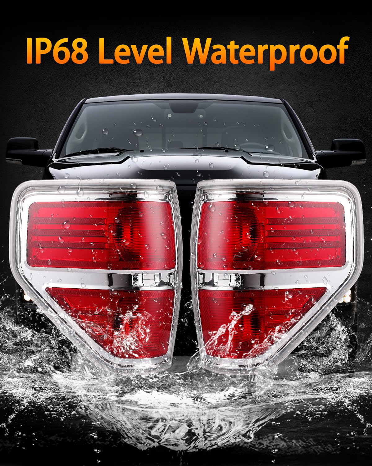 OKLPF taillight installed on F-150 demonstrating correct fit benefit