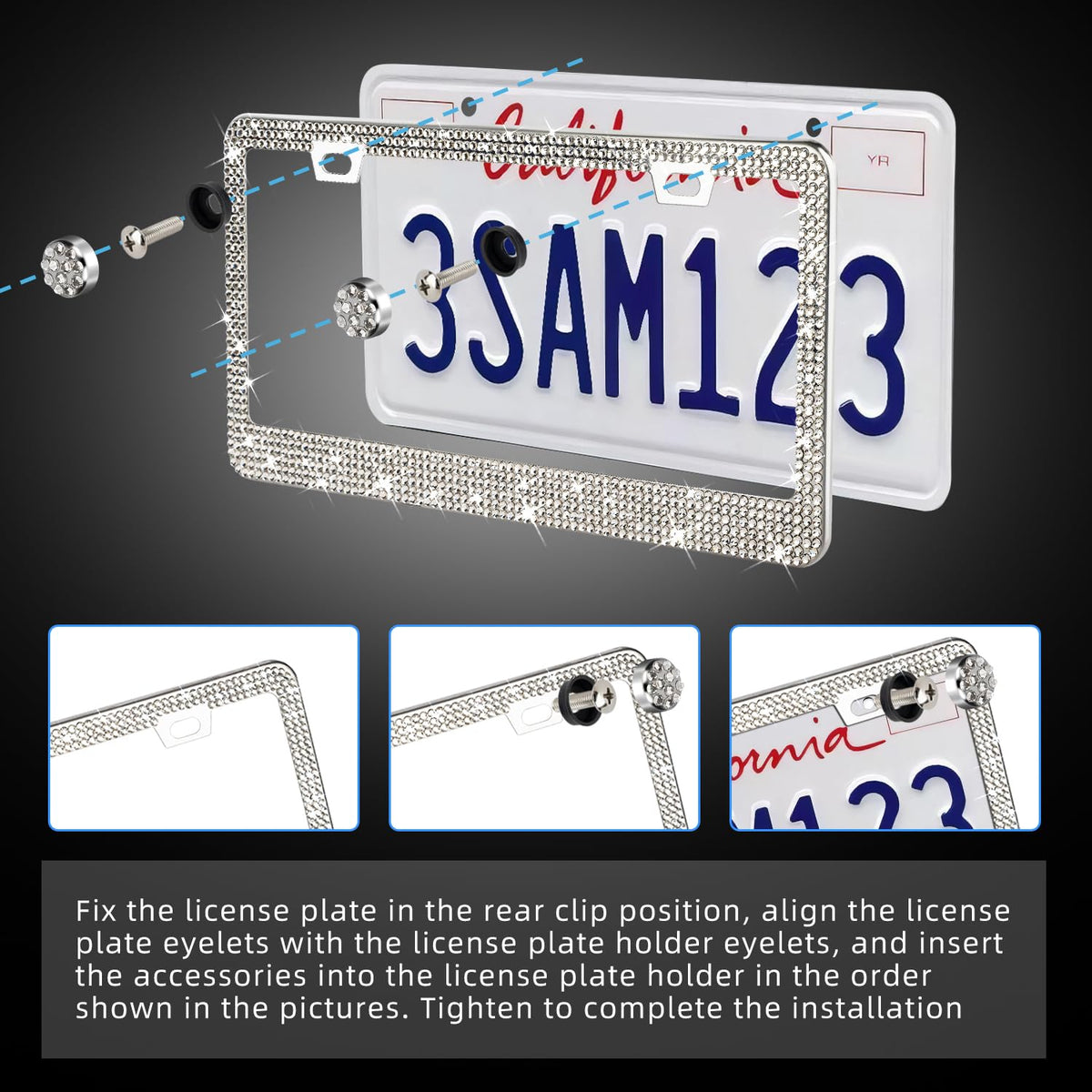 OKLPF license plate frame beside measuring tape proving 6x12 inch fit