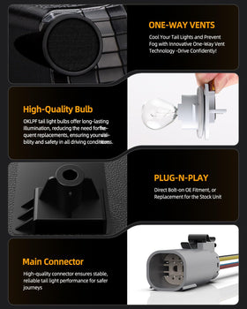 OKLPF wiring harness and bulb included for plug-and-play convenience