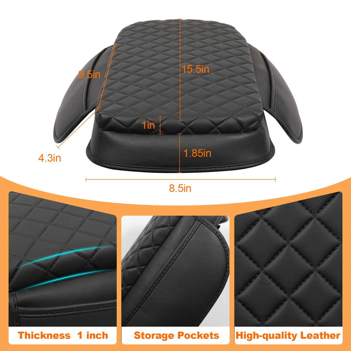 OKLSG side storage pockets holding phone and cables for organized access