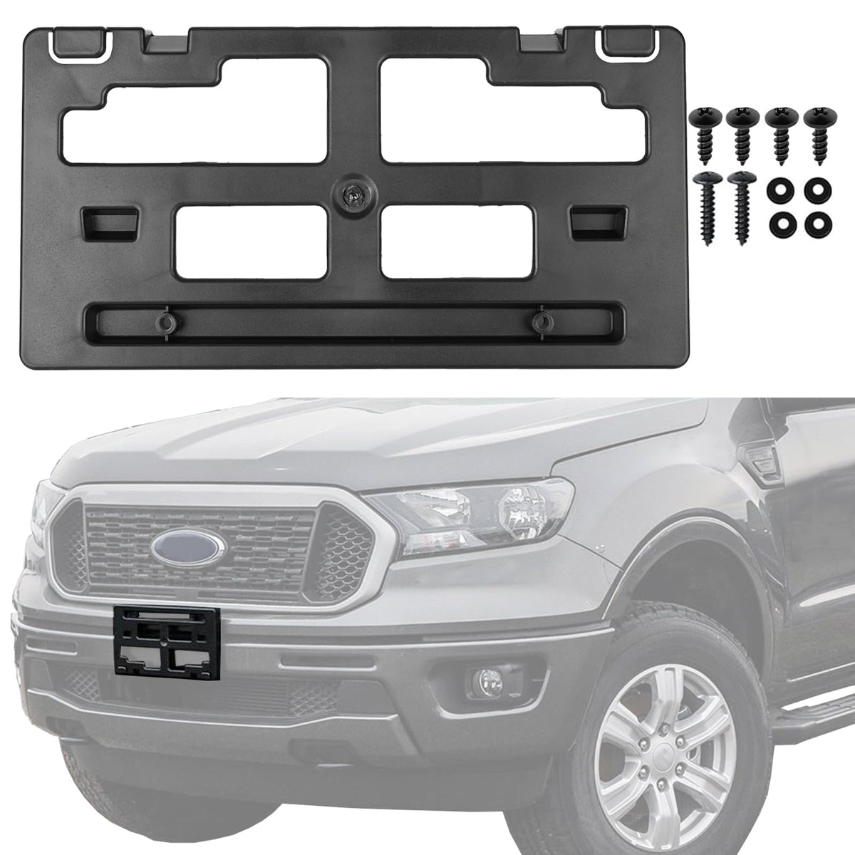 OKPARZ front bumper bracket front view showing exact fit and clean finish